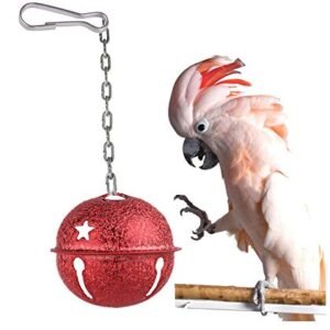 Bell ball toy for large bird’s cage decoration, pack of 2 (Available colour will be sent)